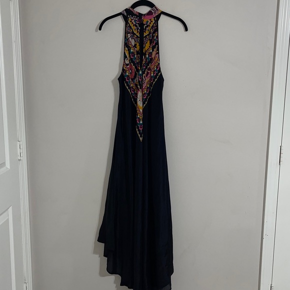Johnny Was Nadia Halter Silk-Blend Maxi Dress medium - Picture 8 of 8